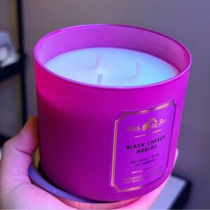 White Barn Black Cherry Merlot Candle in Purple Jar